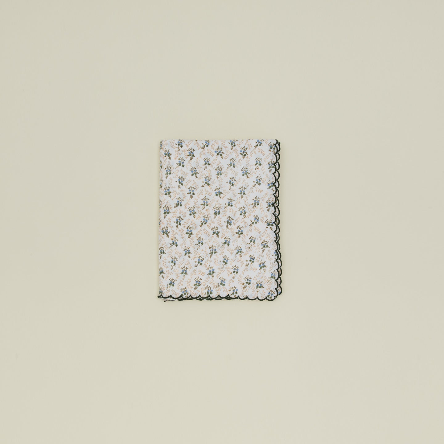 Little flowers rectangular tablecloth in green.