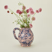 Splatter cigno jug in pink and blue with florals