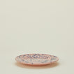 Splatter dinner plate in pink and blue