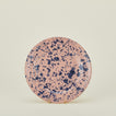 Splatter dinner plate in pink and blue