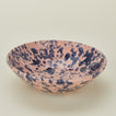 Splatter low bowl in pink and blue