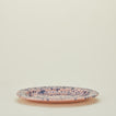 Splatter pink and blue oval platter 