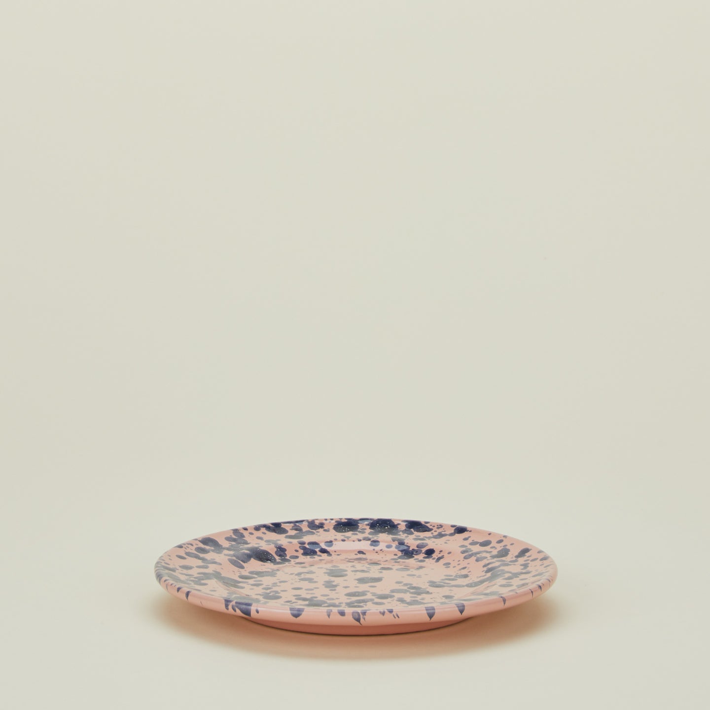 Splatter salad plate in pink and blue