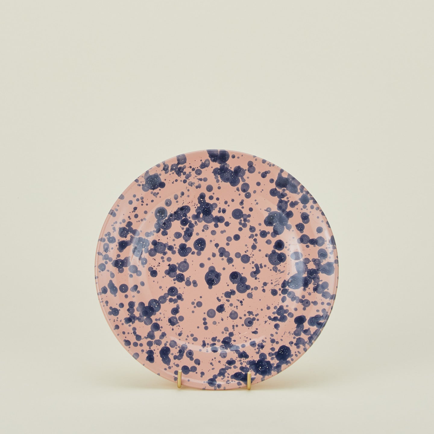 Splatter salad plate in pink and blue