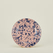 Splatter salad plate in pink and blue
