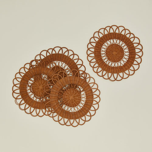 Rattan placemat, set of 4
