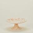 Splatter cake stand in tan and ivory
