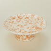 Splatter cake stand in tan and ivory