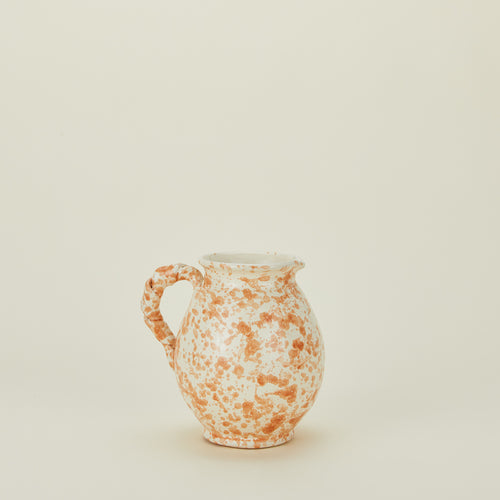 Splatter cigno jug in tan and ivory