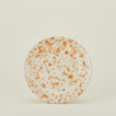 Splatter dinner plate in tan and ivory