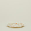 Splatter salad plate in tan and ivory