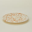 Splatter salad plate in tan and ivory