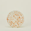 Splatter salad plate in tan and ivory