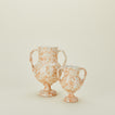 Small and large Verona vases in tan and ivory