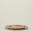 Splatter terracotta and ivory oval platter 