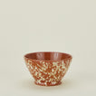 Terracotta ivory splatter small bowl