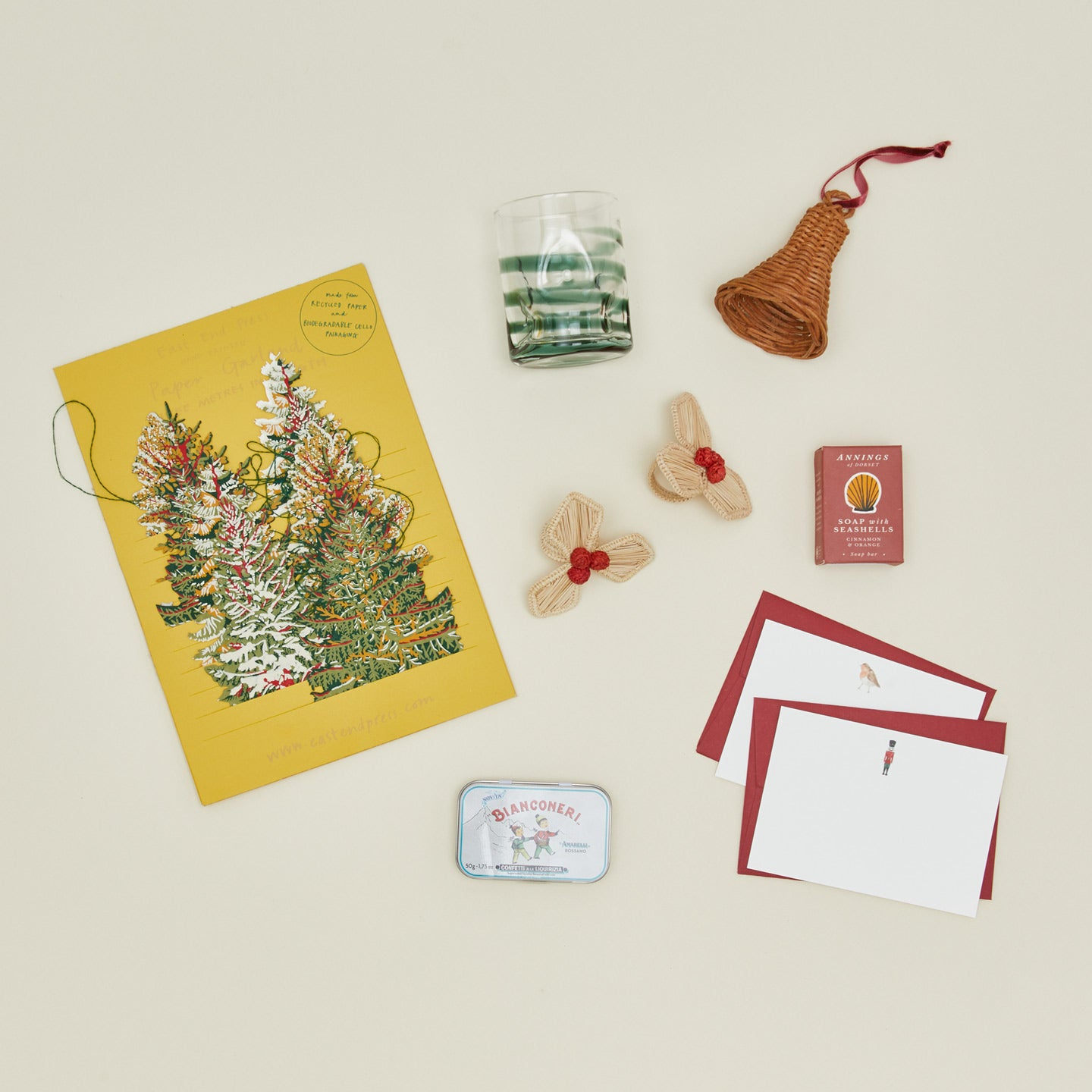 Sharland the festive basket contents.