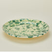 Splatter dinner plate in yellow and green