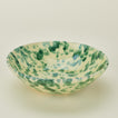 Splatter low bowl in yellow and green