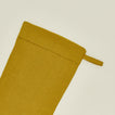 Detailed view of Simple Linen Stocking in mustard