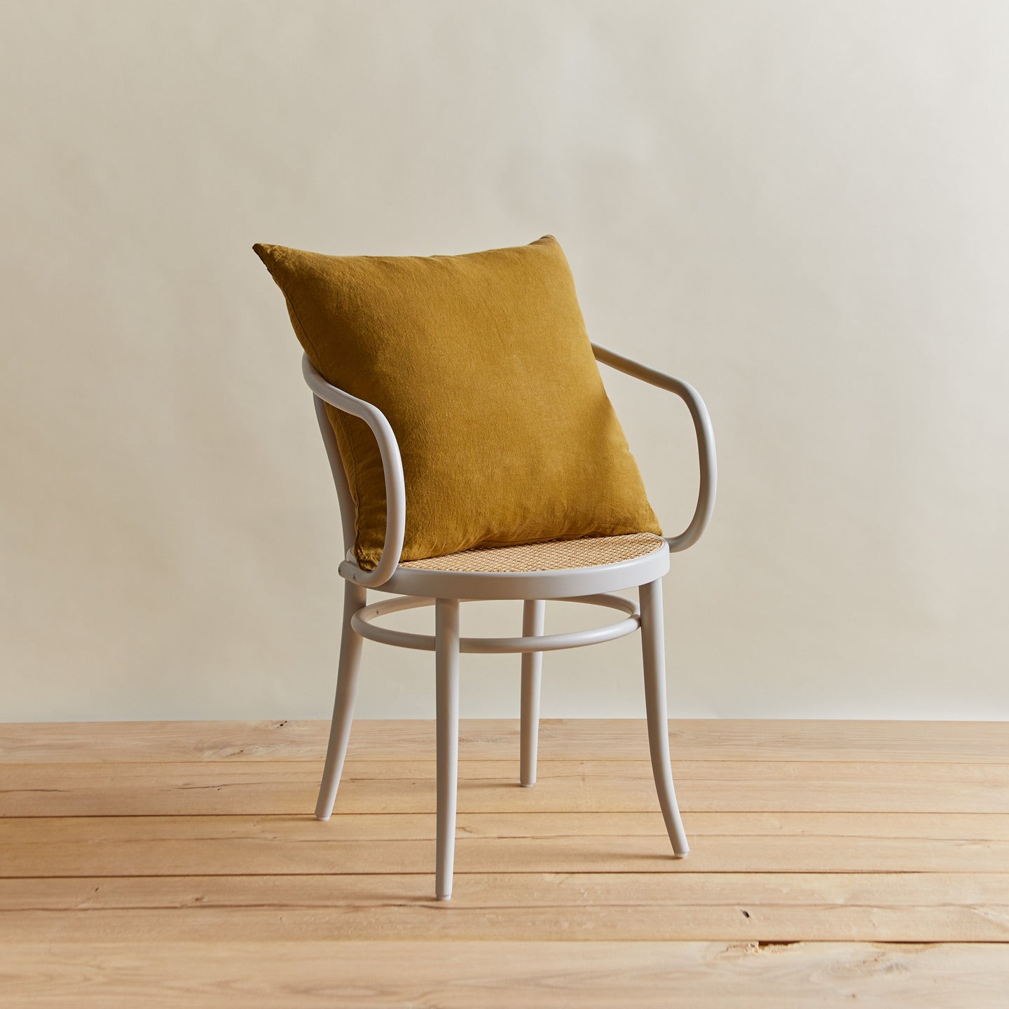 Simple linen pillow in bronze