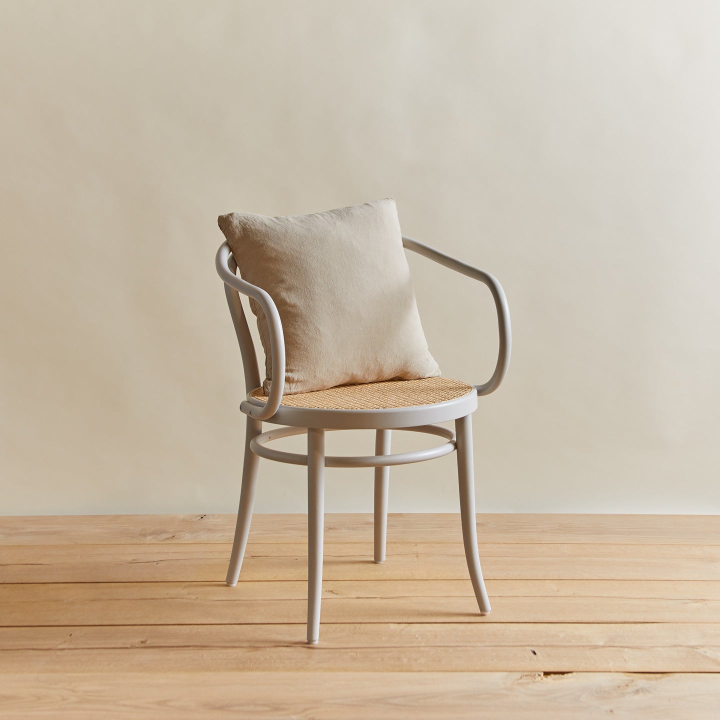 Simple linen pillow in flax