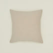 Simple linen pillow in flax