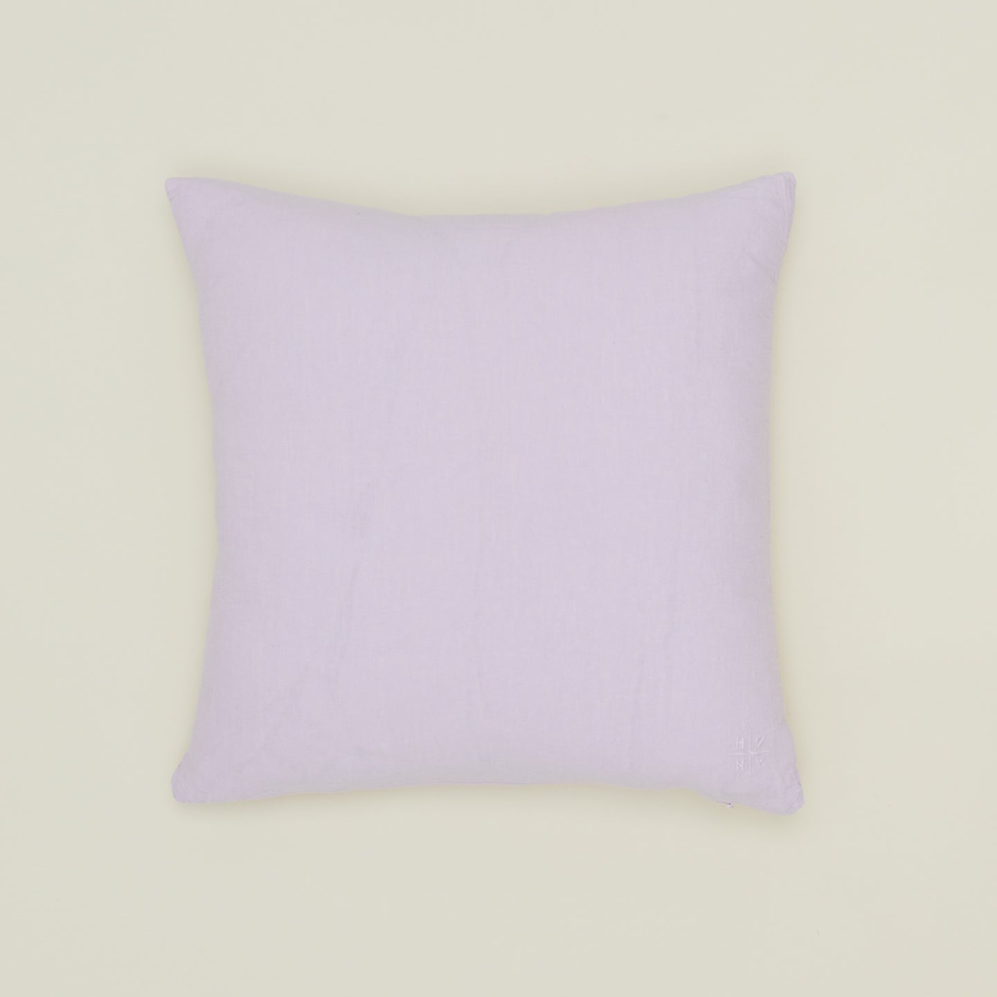 Simple linen pillow in lilac