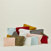 Simple linen zipper pouches in various colors and sizes