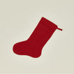 Simple linen stocking in red