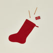 Simple linen stocking in red