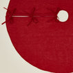Simple linen tree skirt in red
