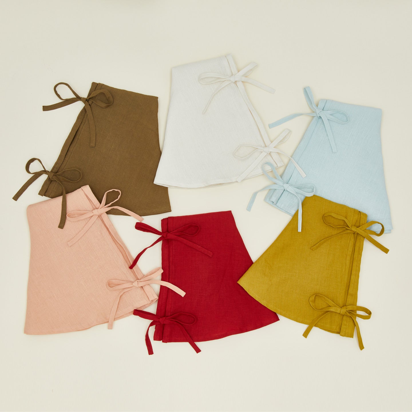 Simple linen tree skirts in various colors