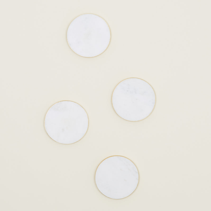 Set of four Simple Marble Coasters.