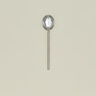 Simple metal slotted spoon in silver