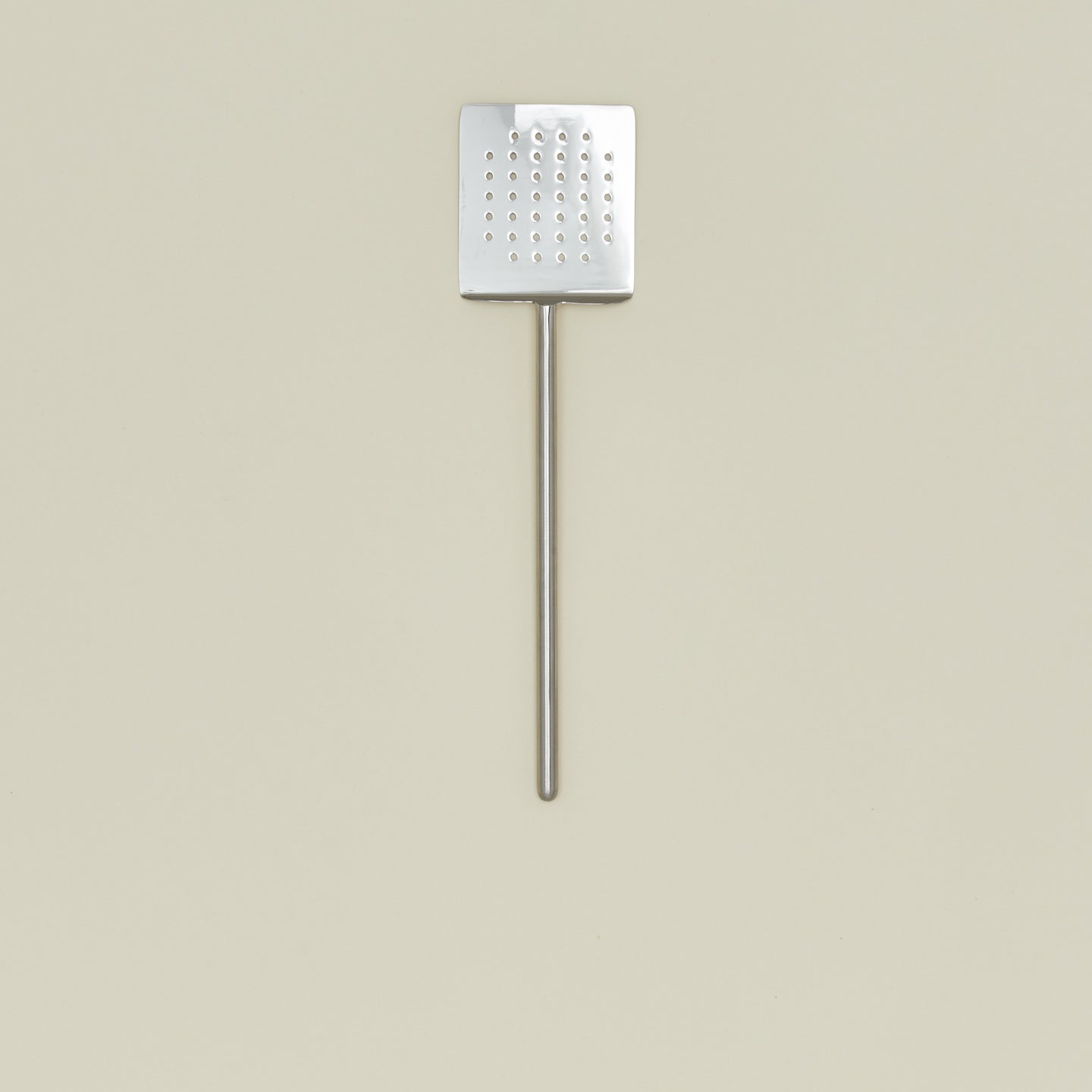 Simple metal spatula in silver