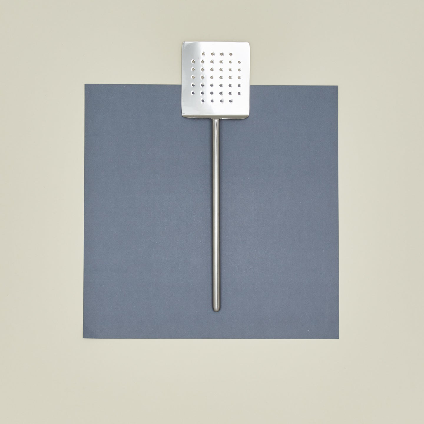 Simple metal spatula in silver