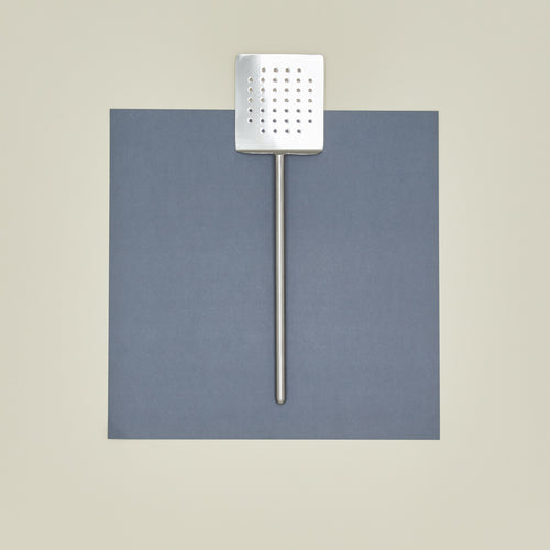 Simple metal spatula in silver