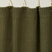 Simple waffle shower curtain in olive