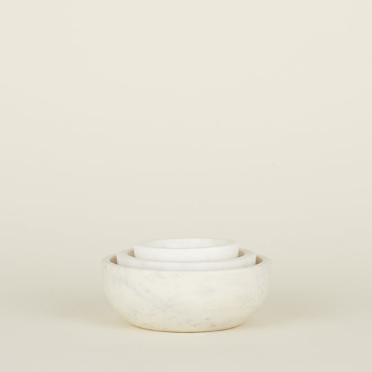 Simple Marble Bowl - White