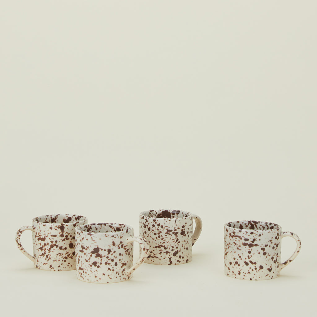Splatterware Mug, Set of 4 - Cacao