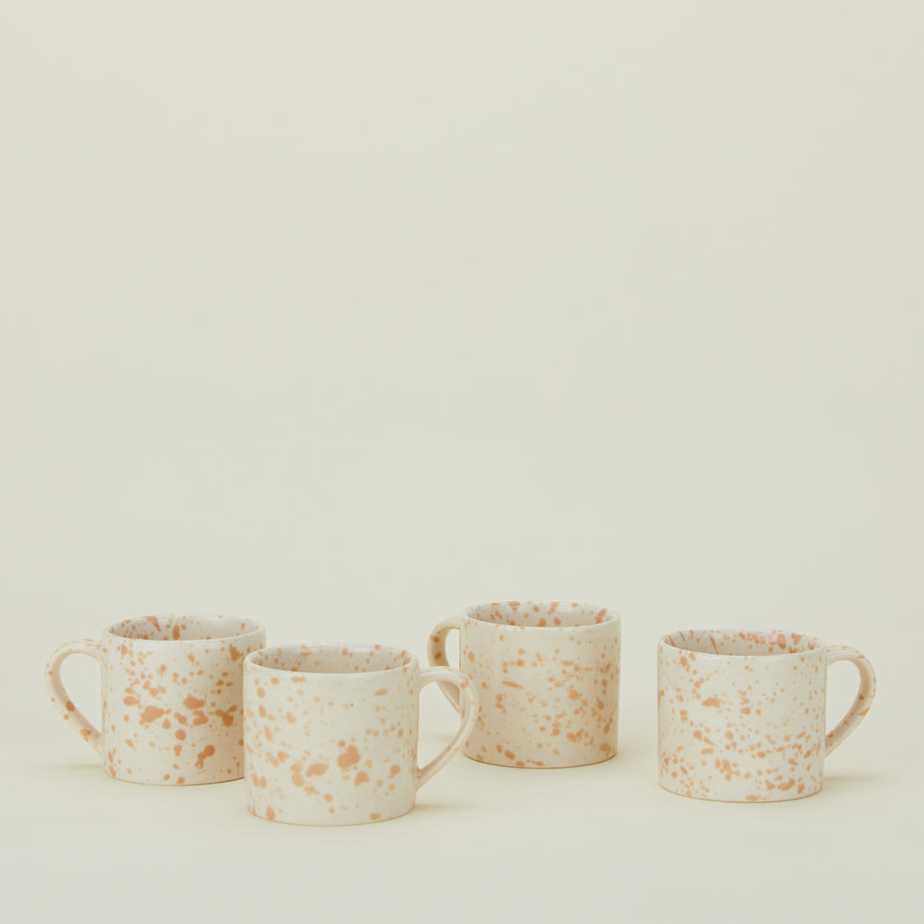 Splatterware Mug, Set of 4 - Latte
