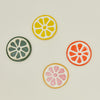 Citrus Ceramic Coasters, Set of 4