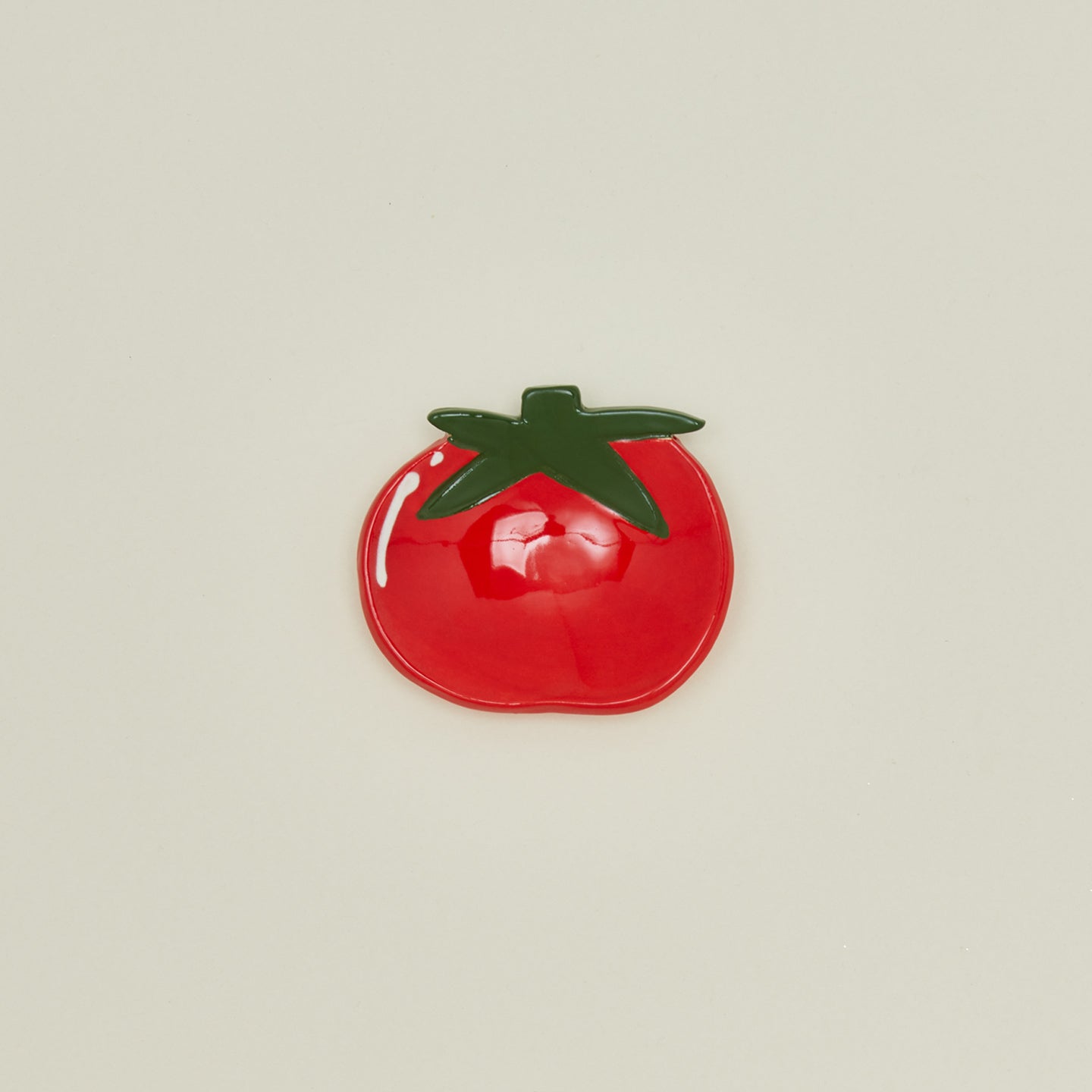 Overhead view of Tomato Ceramic Dish