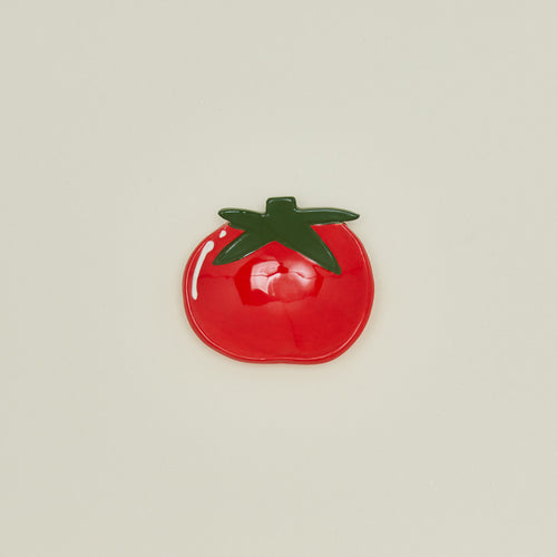 Overhead view of Tomato Ceramic Dish