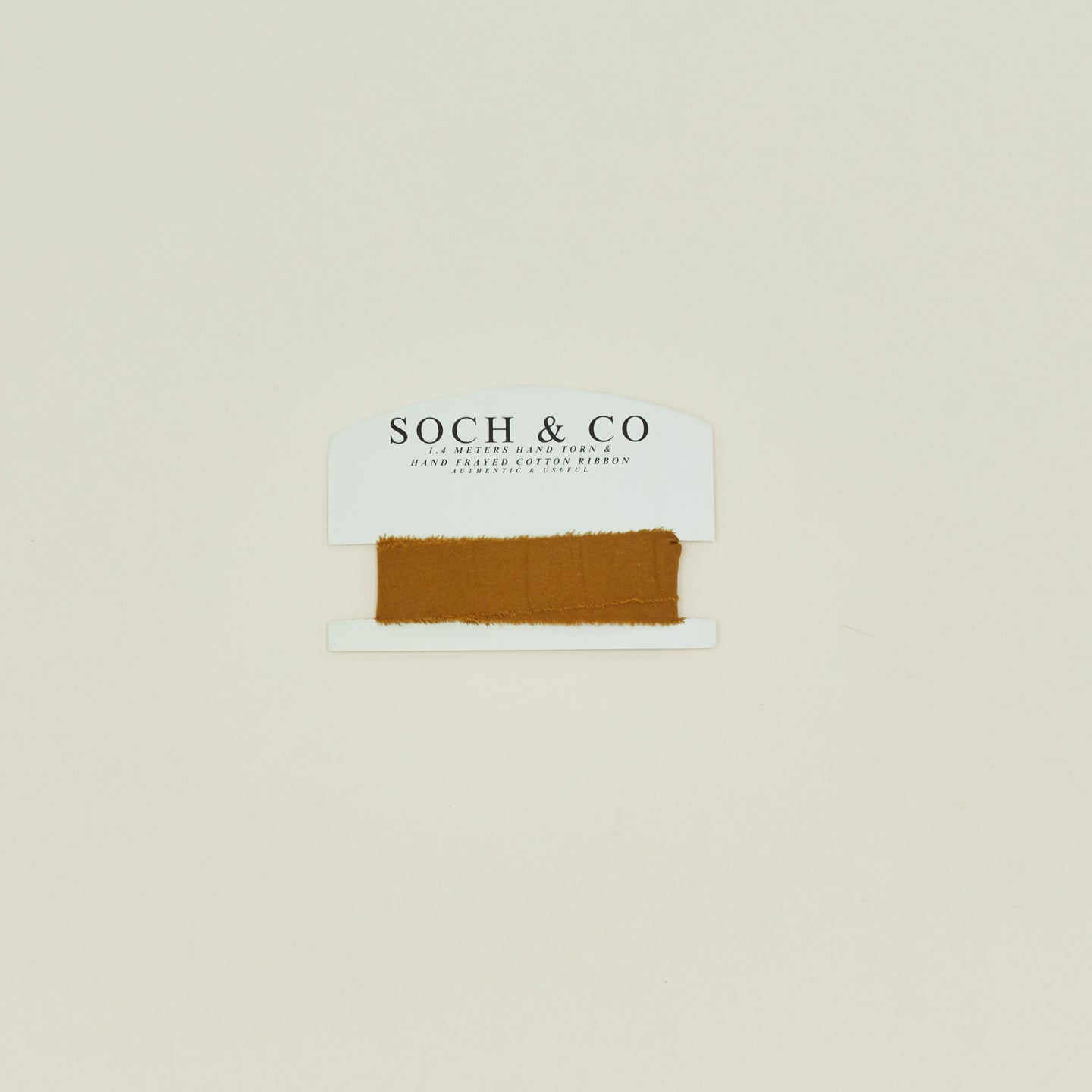 Soch & Co. frayed linen ribbon in gold
