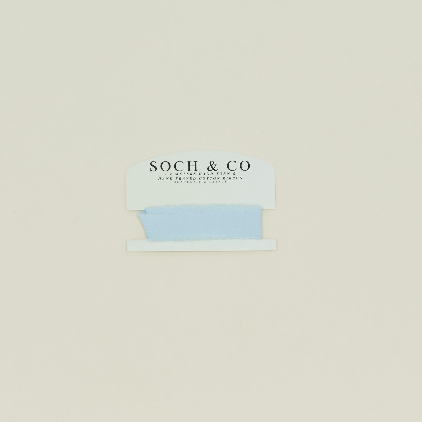 Soch & Co. frayed linen ribbon in sky