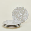 Splatter Dinner Plate, Set of 4 - Light Grey/White