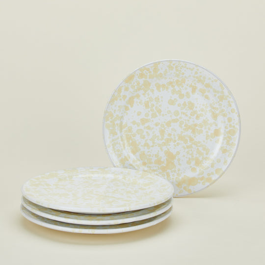 Splatter Dinner Plate, Set of 4 - White/Ivory
