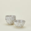Splatter Large Bowl, Set of 4 - Light Grey/White